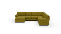 Manor 143" Medium Corner Sectional With Laf Chaise - Dream Apple