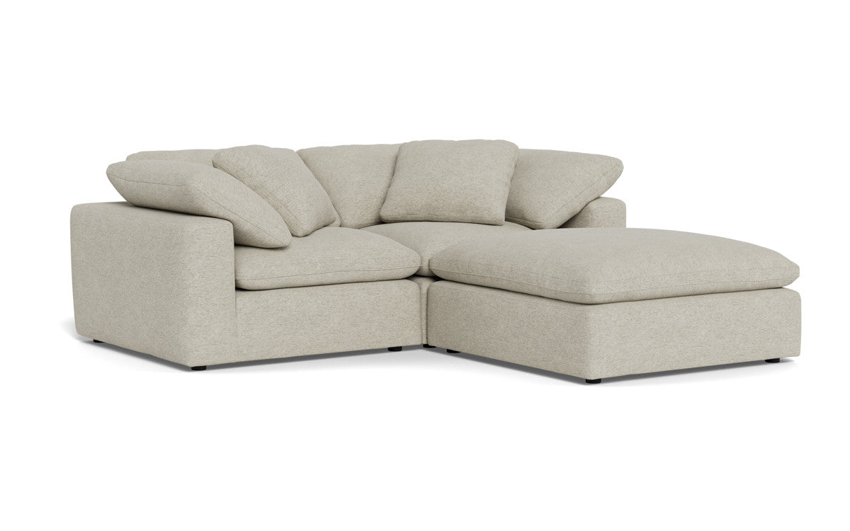 Fluffy 89" 2 Piece Sofa w/Otto - Merit Dove