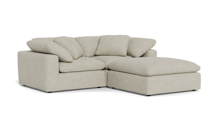 Fluffy 89" 2 Piece Sofa w/Otto - Merit Dove