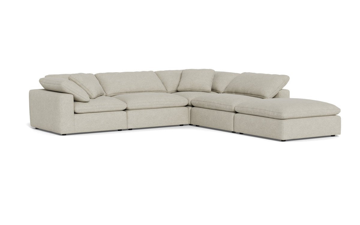 Fluffy 133.5" 4 Piece Sectional w/Otto - Merit Dove