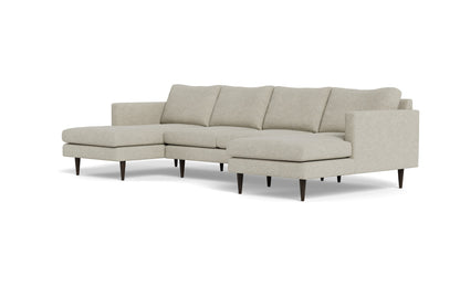 Wallace 126" Untufted Double Chaise U Sectional - Merit Dove