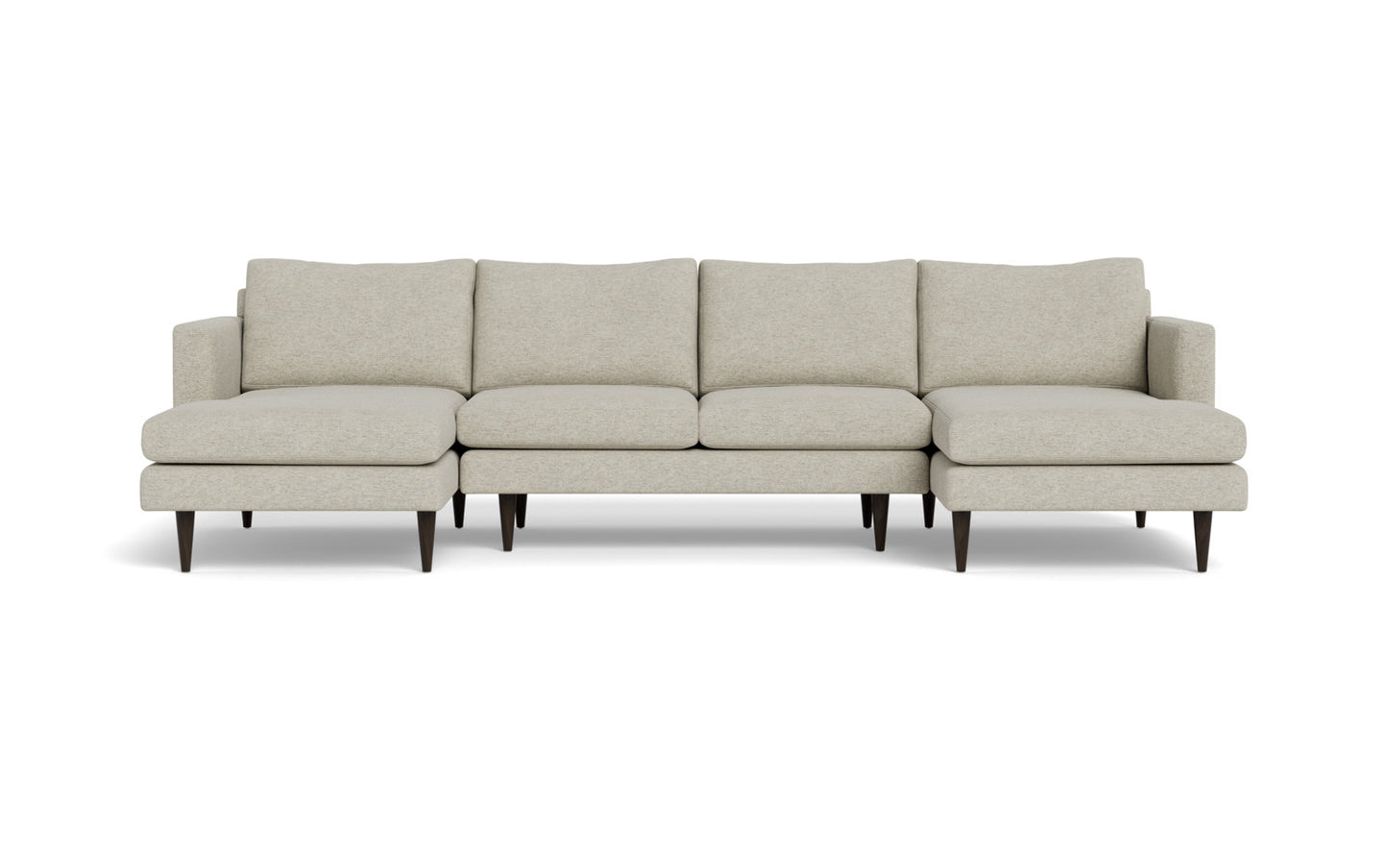 Wallace 126" Untufted Double Chaise U Sectional - Merit Dove