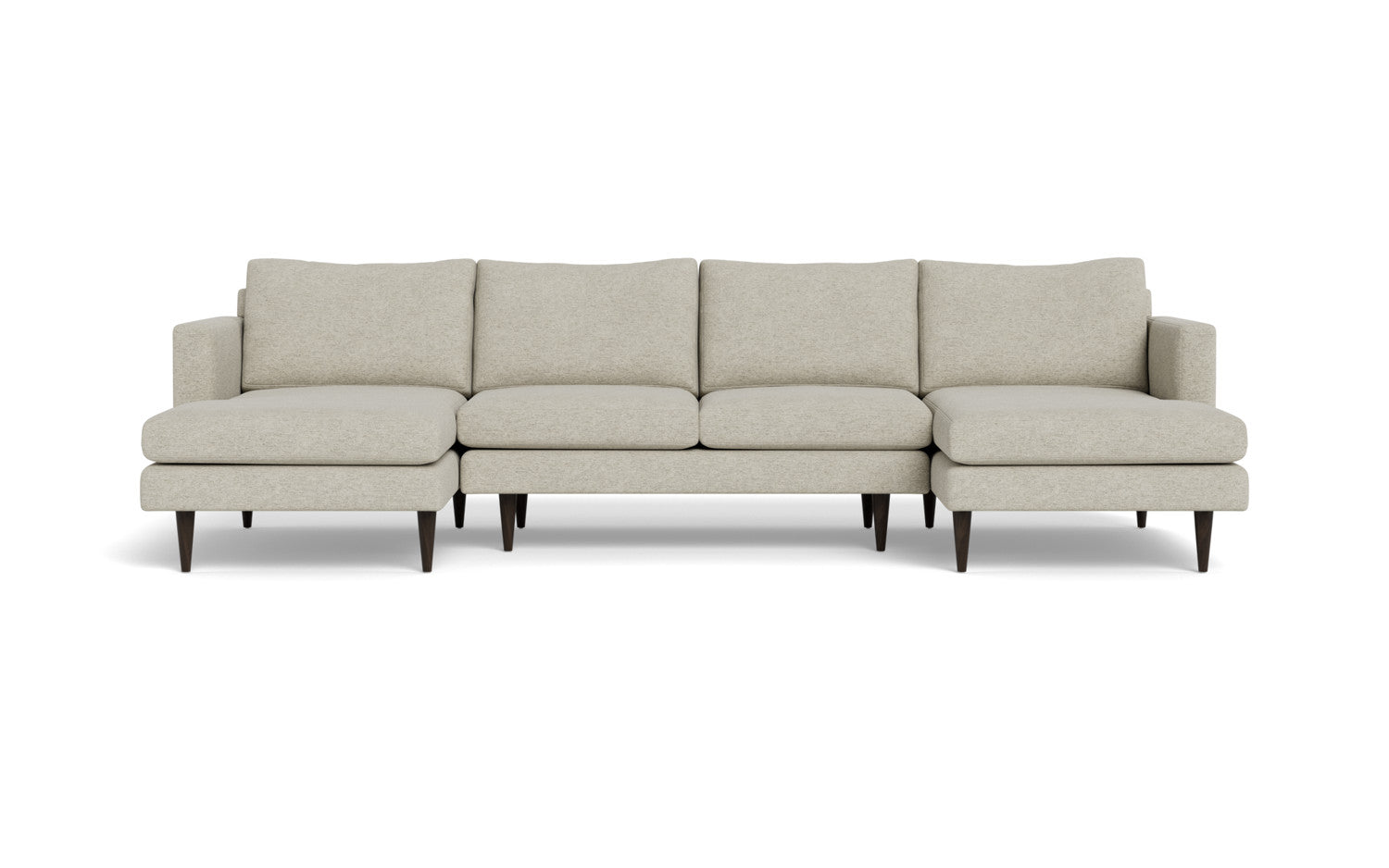 Wallace 126" Untufted Double Chaise U Sectional - Merit Dove