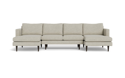 Wallace 126" Untufted Double Chaise U Sectional - Merit Dove