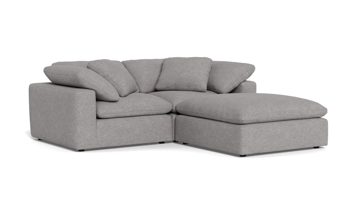 Fluffy 89" 2 Piece Sofa w/Otto - Merit Graystone