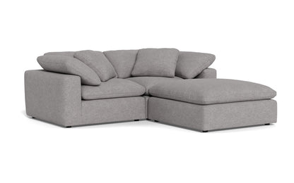Fluffy 89" 2 Piece Sofa w/Otto - Merit Graystone
