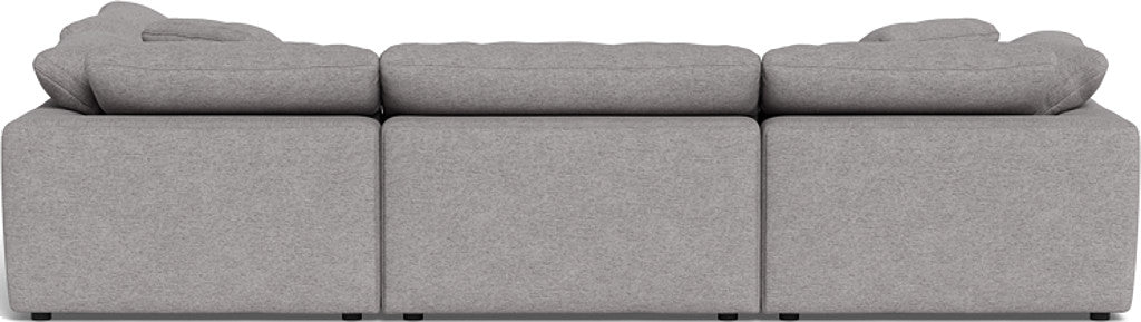 Fluffy 133.5" 4 Piece Sectional w/Otto - Merit Graystone