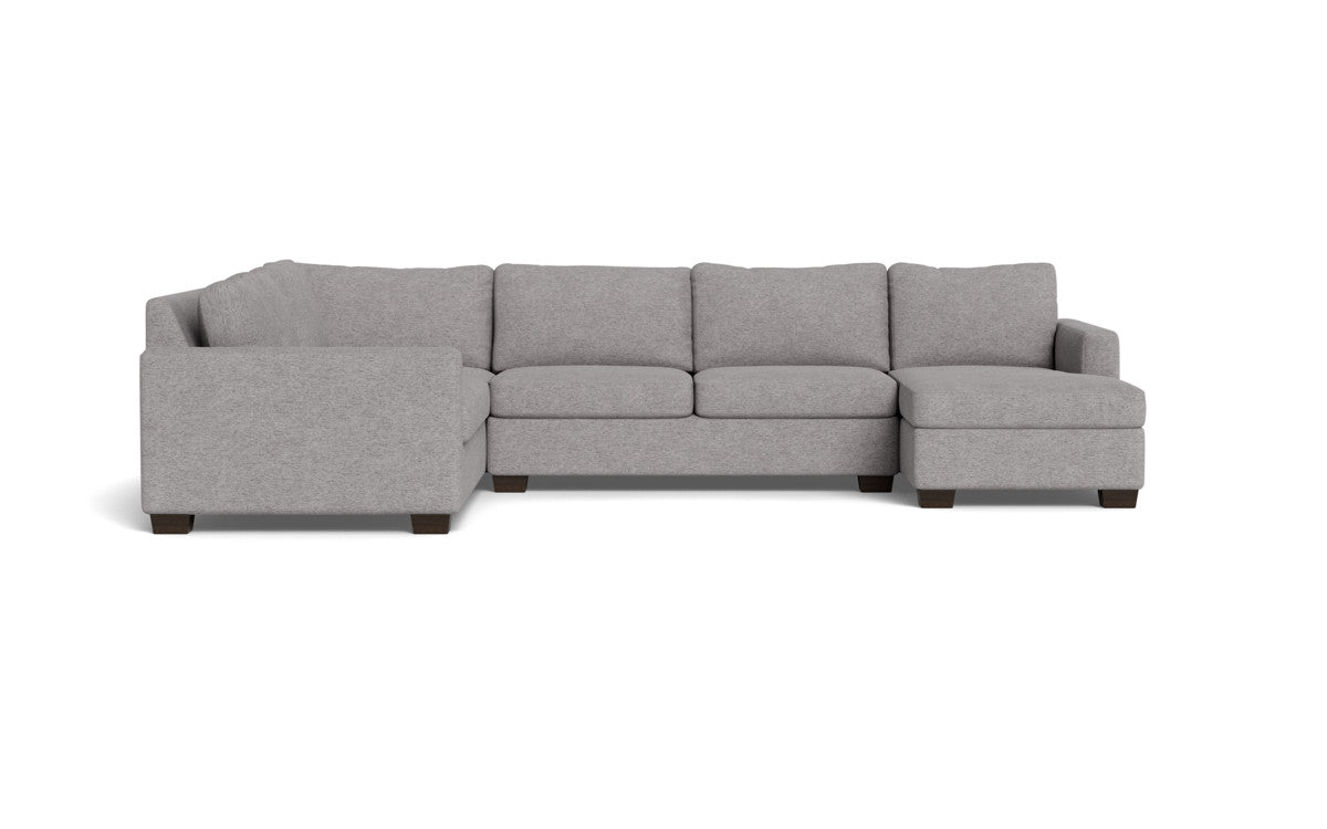 Track 141" Corner Sectionals w. Right Chaise - Merit Graystone