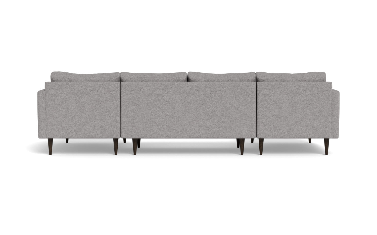 Wallace 126" Untufted Double Chaise U Sectional - Merit Graystone