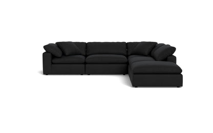 Fluffy 133.5" 4 Piece Sectional w/Otto - Merit Onyx