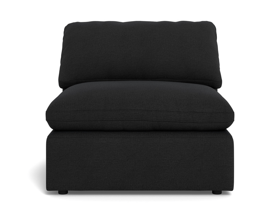 Fluffy Small Armless Chair - Merit Graystone