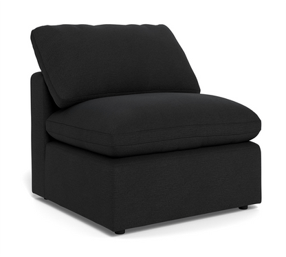 Fluffy Small Armless Chair - Merit Onyx