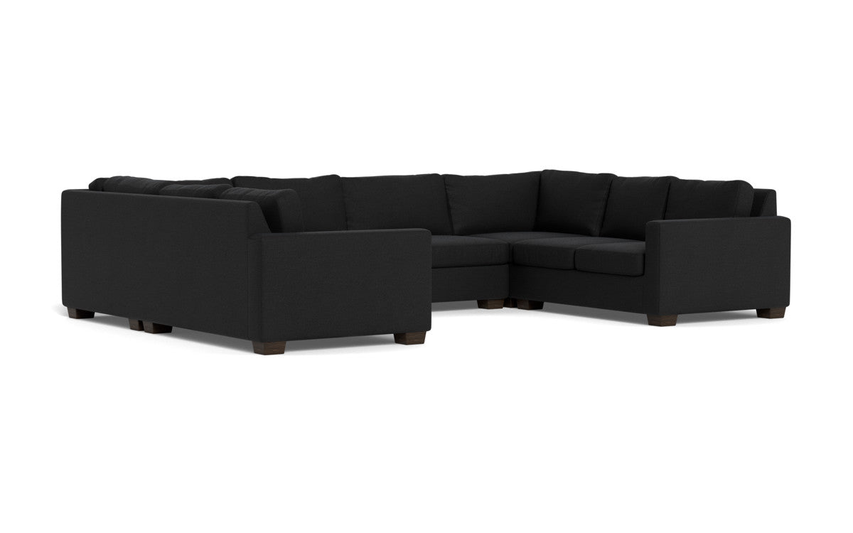 Track 141" Corner Sofa U Sectional - Merit Onyx