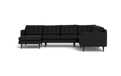 Wallace 130" Corner Sectionals w. Left Chaise - Merit Onyx