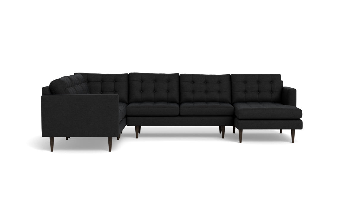 Wallace 130" Corner Sectionals w. Right Chaise - Merit Onyx