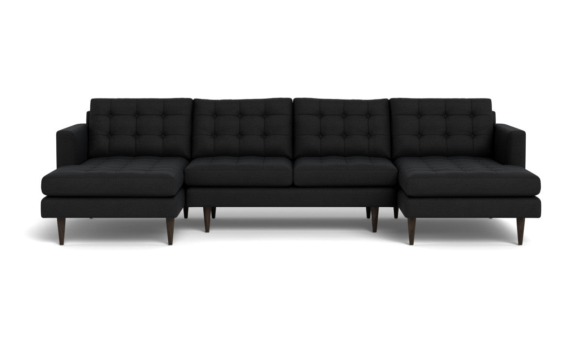 Wallace 126" Double Chaise U Sectional - Merit Onyx