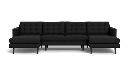 Wallace 126" Double Chaise U Sectional - Merit Onyx