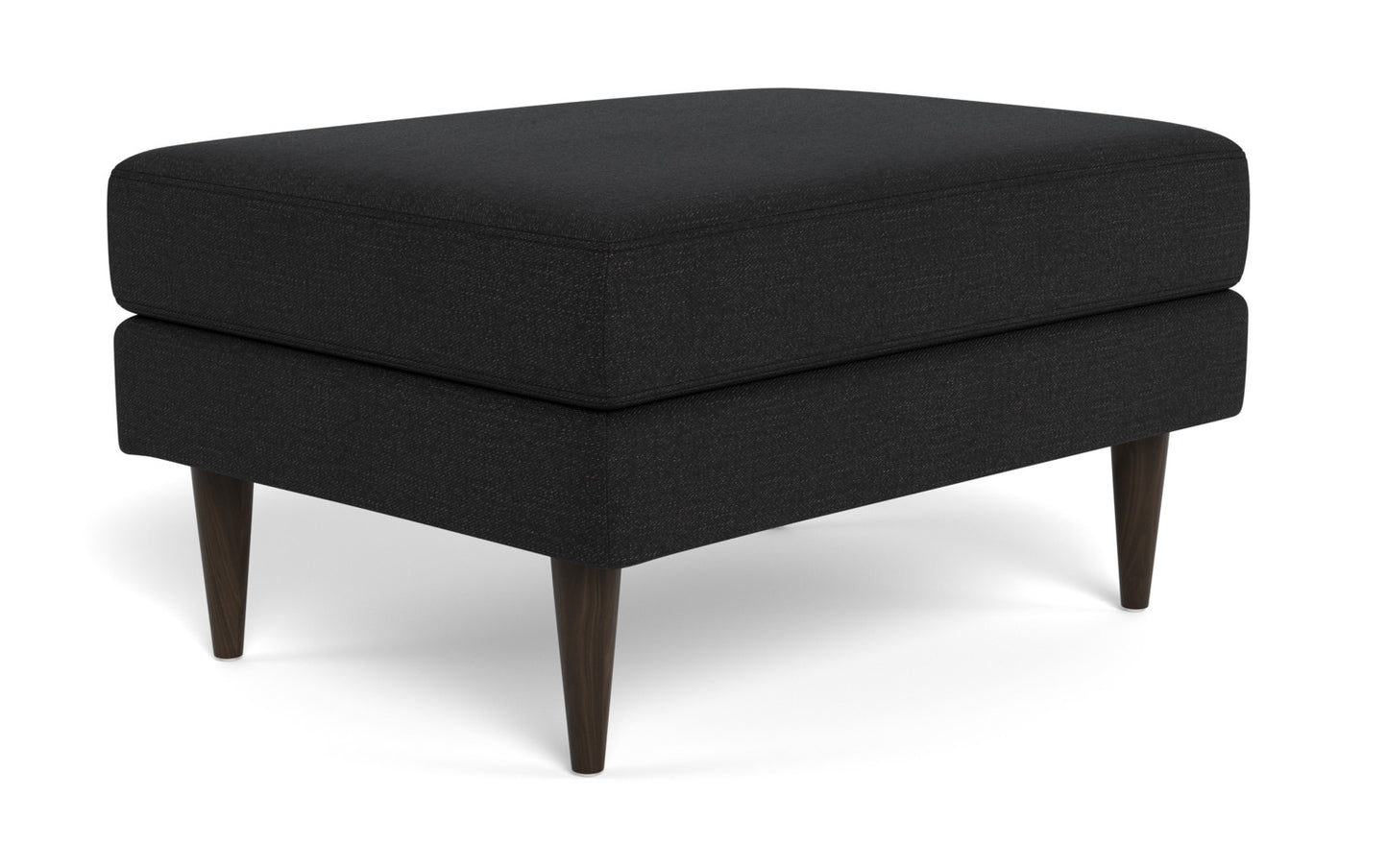 Wallace Untufted Ottoman - Merit Onyx