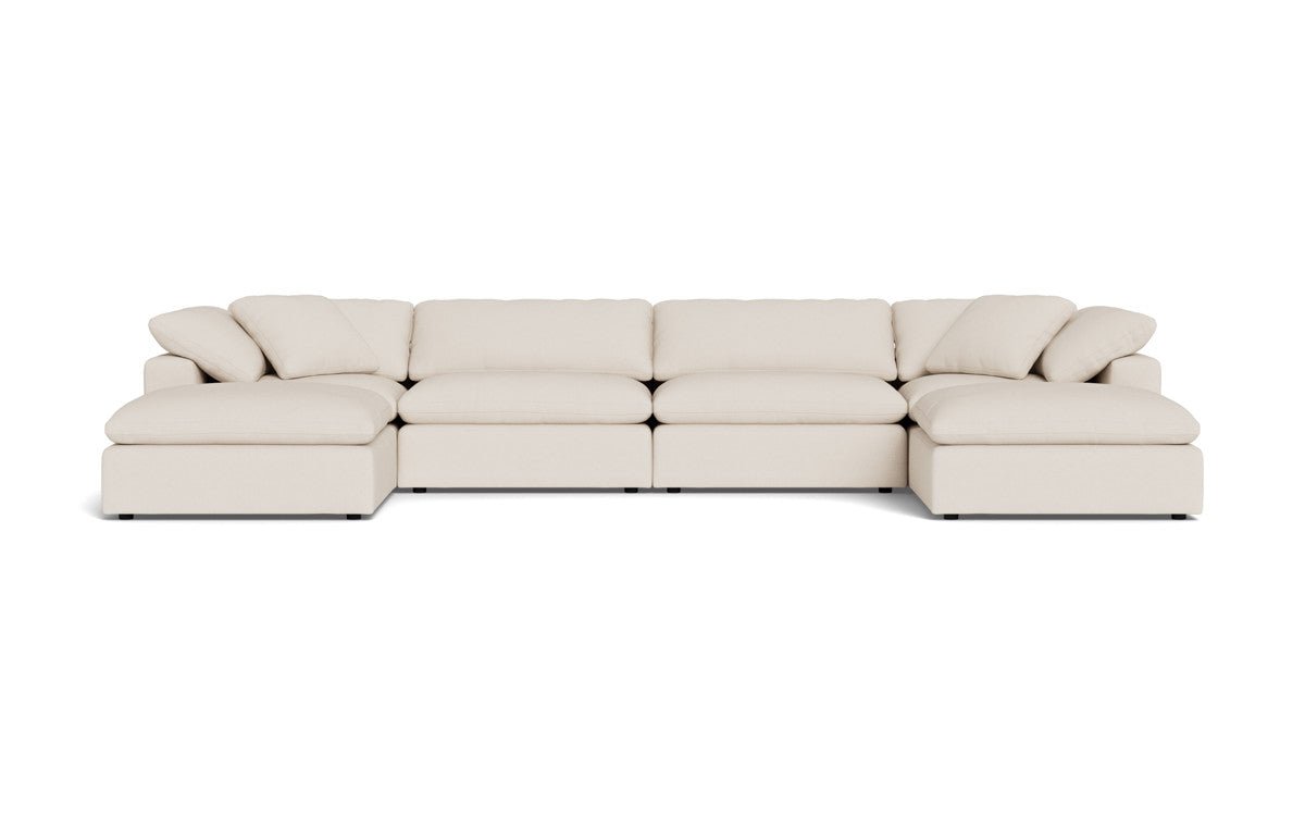 Fluffy 178" 4 Piece Sectional W/Double Otto - Merit Snow