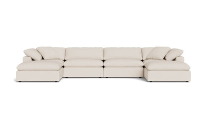 Fluffy 178" 4 Piece Sectional W/Double Otto - Merit Snow