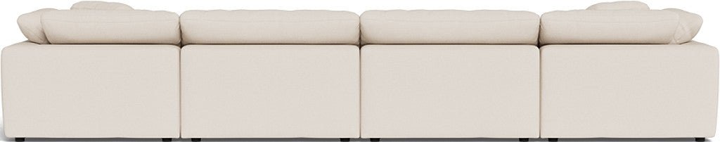 Fluffy 178" 4 Piece Sectional W/Double Otto - Merit Snow