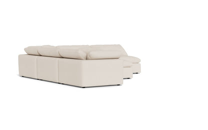 Fluffy 133.5" 5 Piece Sectional W/Ottoman - Merit Snow