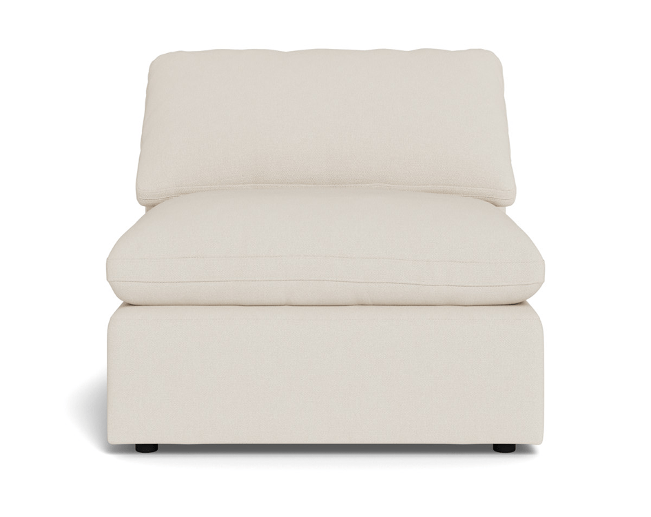 Fluffy Small Armless Chair - Merit Snow