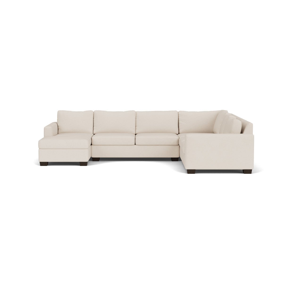 Track 141" Corner Sectionals w. Left Chaise - Merit Snow