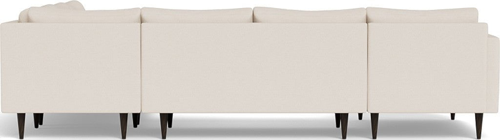 Wallace 130" Untufted Corner Sectionals w. Left Chaise - Merit Onyx