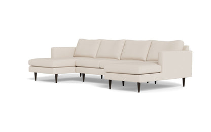 Wallace 126" Untufted Double Chaise U Sectional - Merit Snow