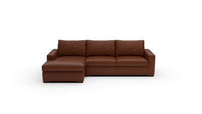 Mesa 123" Leather Left Chaise Sectional - Ever-Last Leverage
