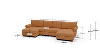 Manor 149" Double Chaise With Armless Loveseat - Elliot Celadon