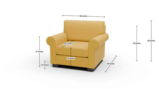 Manor 46" Arm Chair - Elliot Teal
