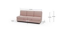 Manor Armless Sofa - Ravina Chocolate