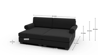 Manor 92" Double Chaise Sectional - Superb Rust