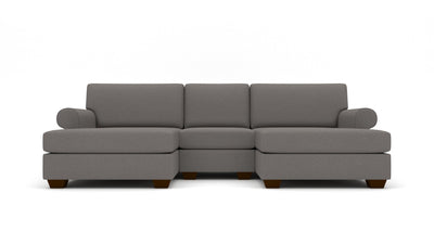 Manor 121" Double Chaise With Armless Chair - Peyton Slate