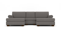 Manor 121" Double Chaise With Armless Chair - Peyton Slate