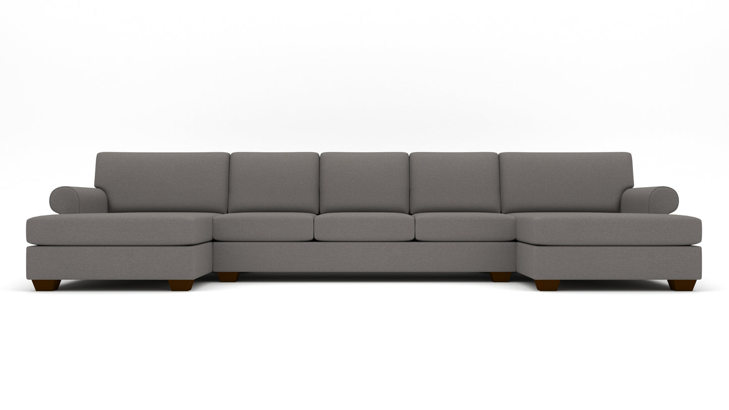 Manor 178" Double Chaise With Armless Sofa - Peyton Slate
