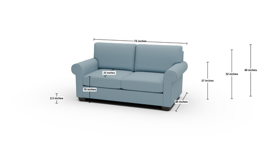 Manor 75" Loveseat - Bennett Peacock