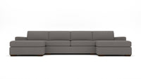 Mas Mesa 158" Deep Double Chaise With Armless Loveseat - Peyton Slate