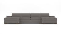 Mas Mesa 158" Deep Double Chaise With Armless Loveseat - Peyton Slate