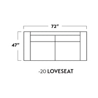 Mas Mesa 72" Deep Loveseat -