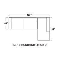 Mas Mesa 123" Deep Right Chaise Sectional -