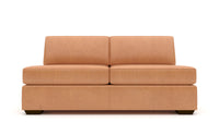 Mas Mesa Deep Leather Armless Loveseat - Hudson Lager