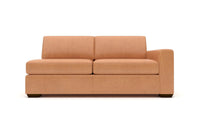 Mas Mesa Deep Leather Raf Condo Sofa - Hudson Lager