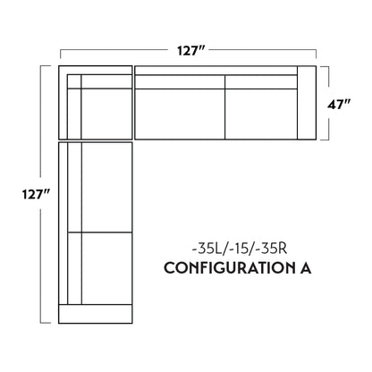 Mas Mesa 127" Deep Leather Corner Sectional -
