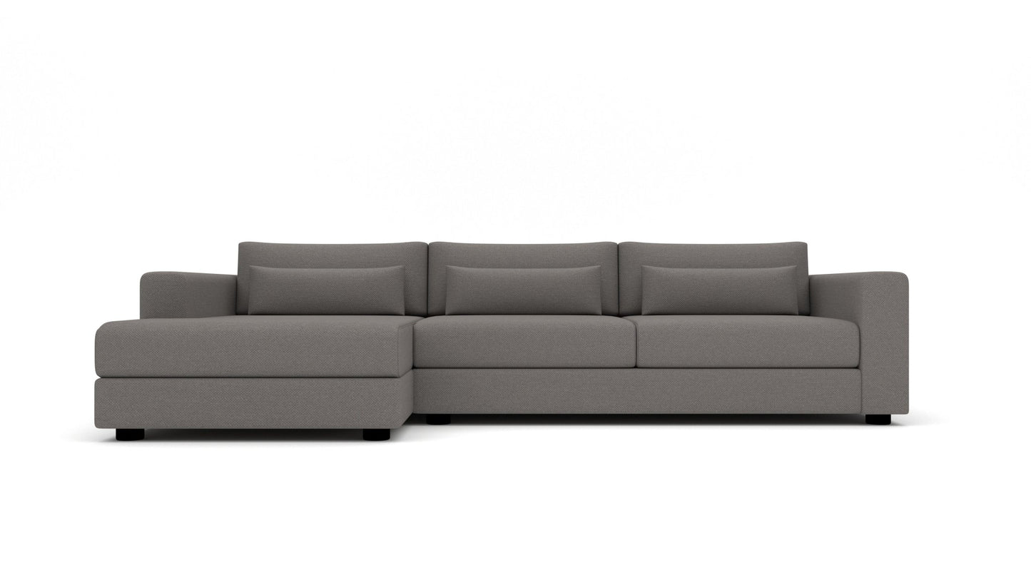 Menchaca 124" Left Chaise Sectional - Peyton Slate