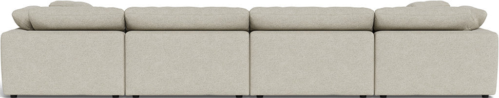Fluffy 178" 4 Piece Sectional W/Double Otto - Merit Dove