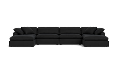 Fluffy 178" 4 Piece Sectional W/Double Otto - Merit Onyx