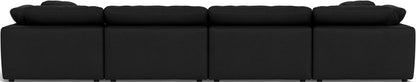 Fluffy 178" 4 Piece Sectional W/Double Otto - Merit Onyx